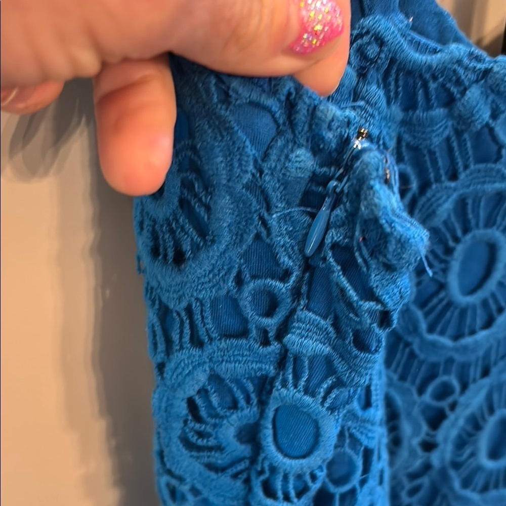 Jack blue crocheted dress sz 4 - Picture 4 of 6